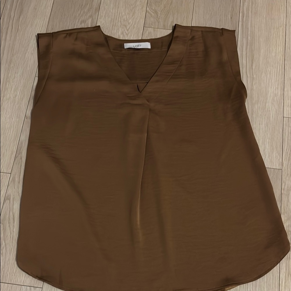 Brown Sleeveless Top